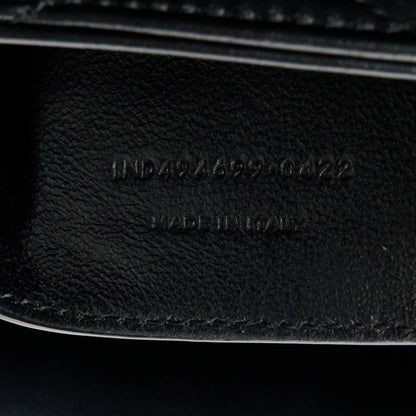 Saint Laurent Calfskin Y Quilted Monogram Monochrome Small Loulou Chain Satchel Black 8 of 11