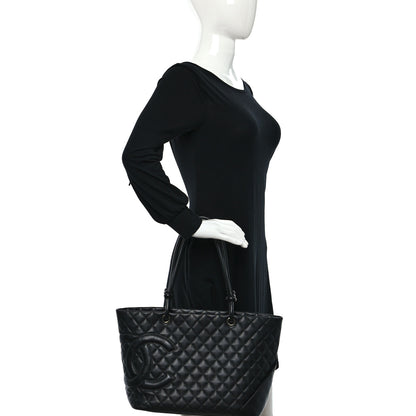 Chanel Calfskin Quilted Large Cambon Tote Black 2 of 9