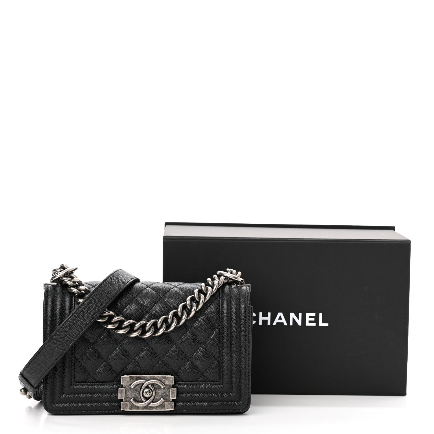 Chanel Caviar Quilted Small Boy Flap Black 13 of 13