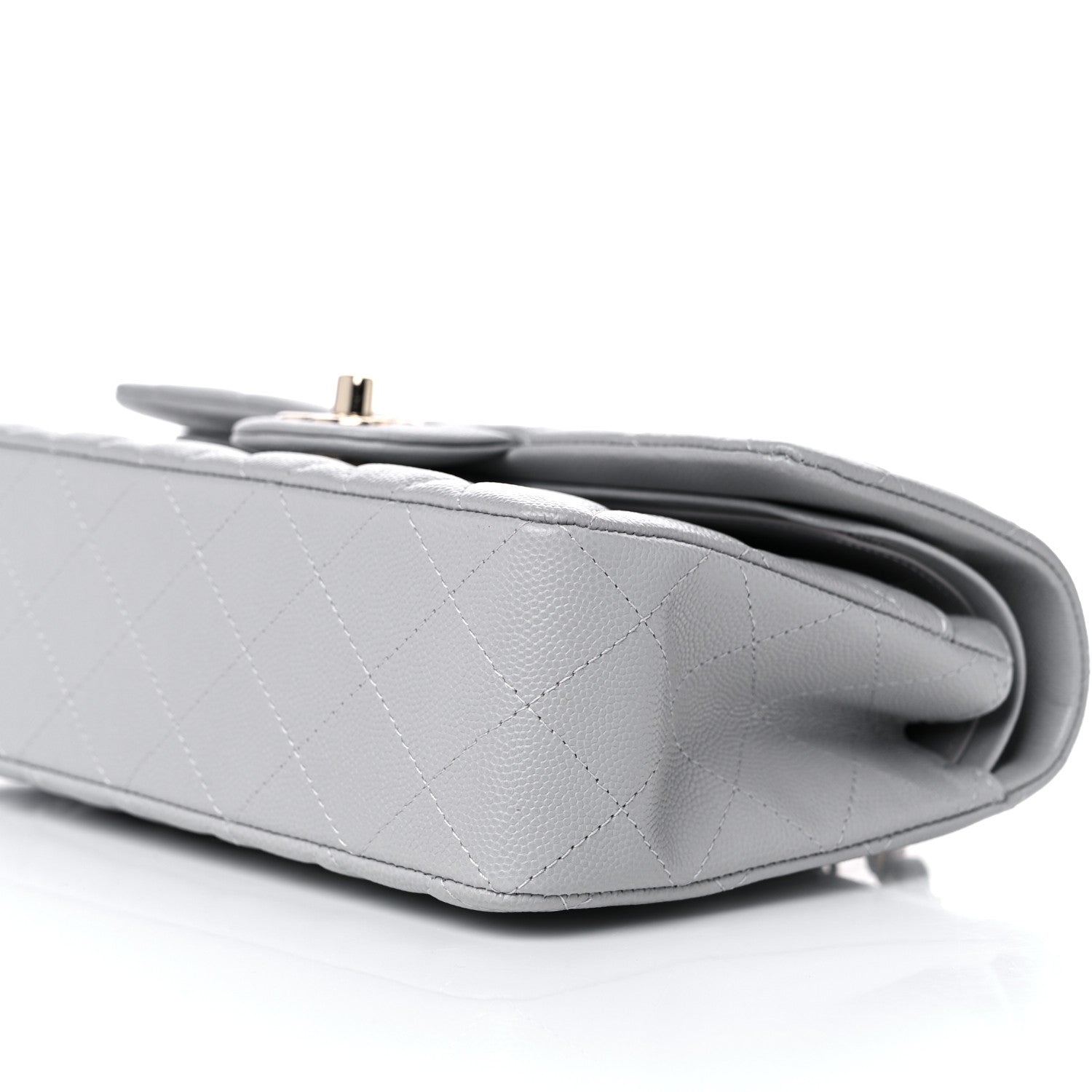 Chanel Caviar Quilted Small Double Flap Grey 9 of 10