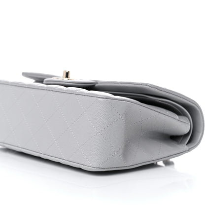 Chanel Caviar Quilted Small Double Flap Grey 9 of 10