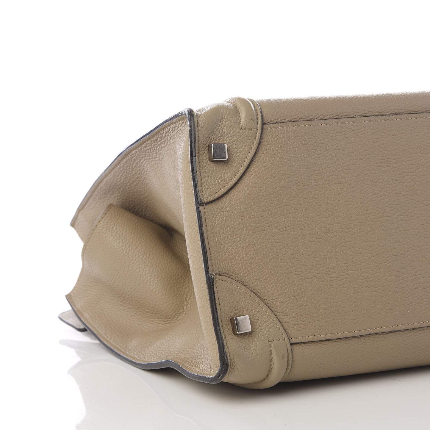 Drummed Calfskin Mini Luggage Taupe