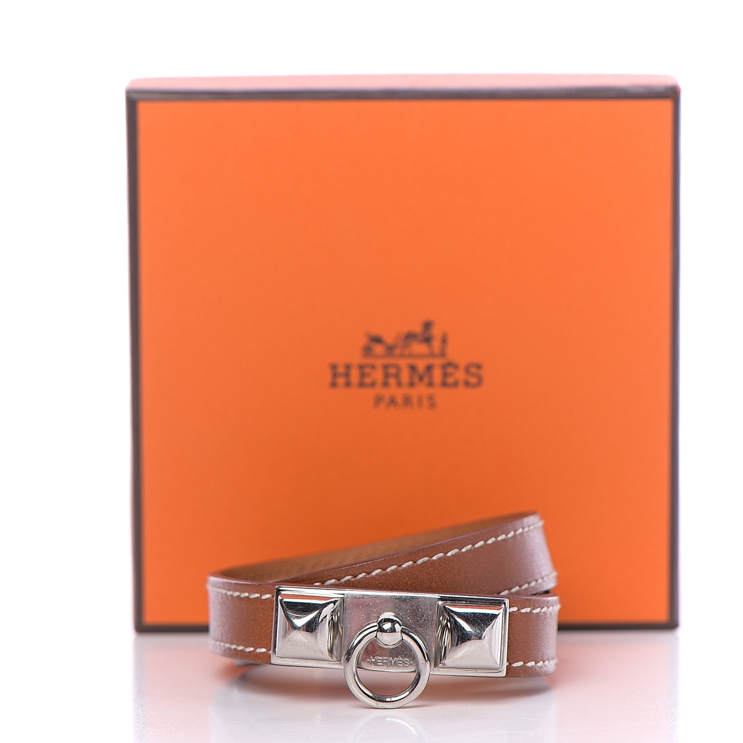 Barenia Rivale Double Tour Bracelet S Fauve