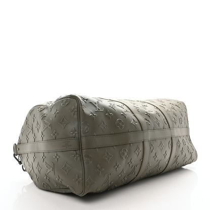 Louis Vuitton Monogram Seal Keepall Bandouliere 50 Khaki 4 of 9