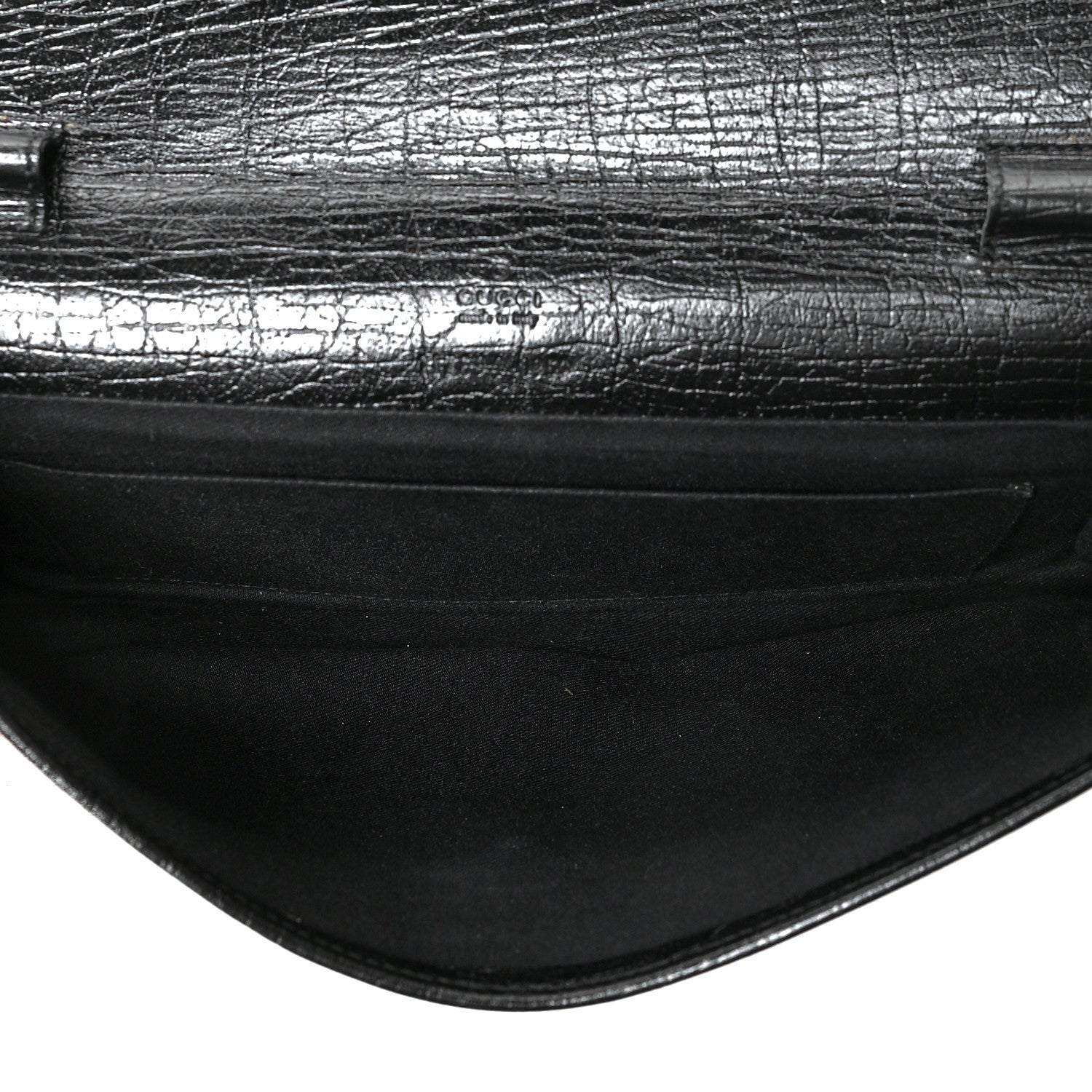 Gucci Monogram Bamboo Bar Clutch Black 5 of 9