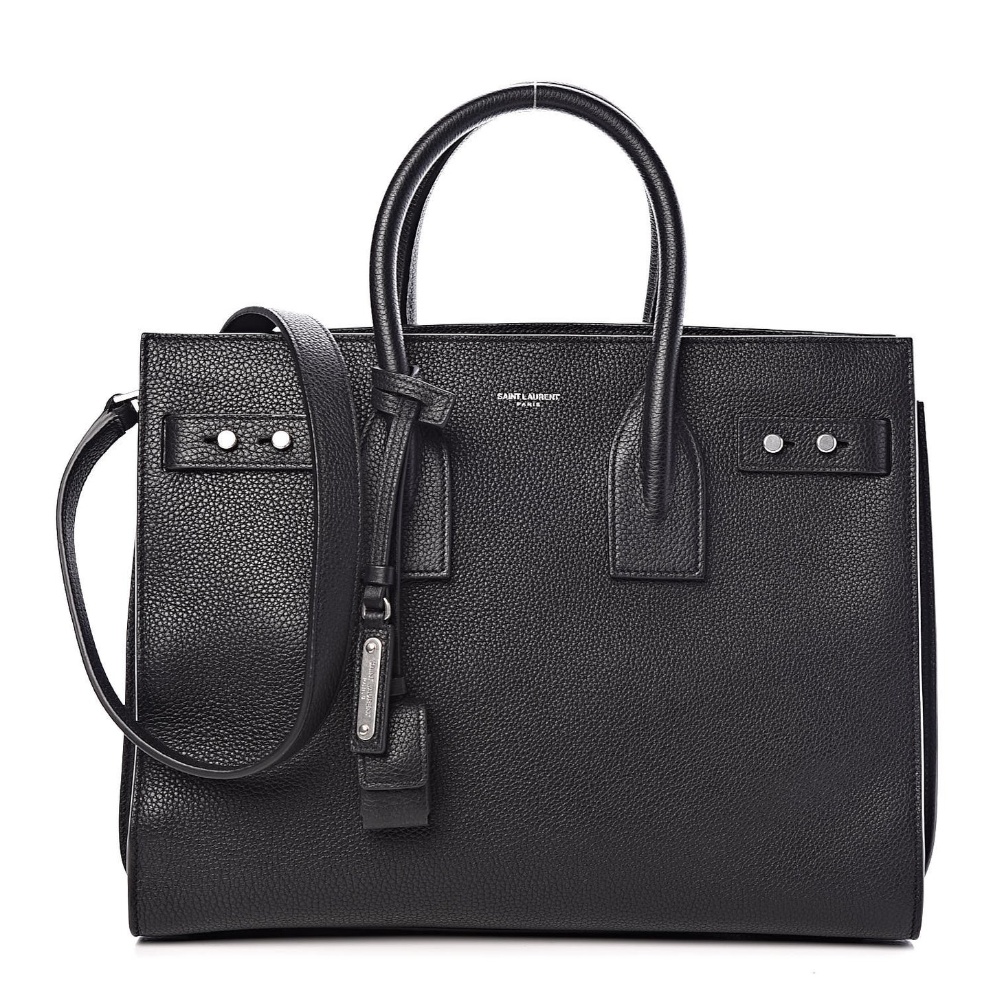 Grained Calfskin Small Supple Sac De Jour Black