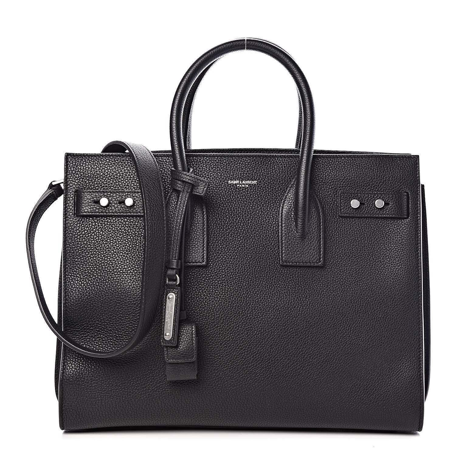 Saint Laurent Grained Calfskin Small Supple Sac De Jour Black 1 of 10