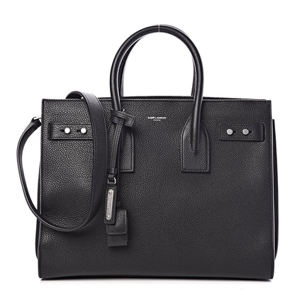 Saint Laurent Grained Calfskin Small Supple Sac De Jour Black 1 of 10