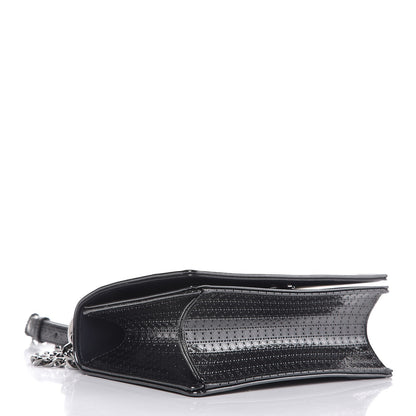Christian Dior Metallic Patent Micro-Cannage Small Diorama Flap Bag Onyx Black 4 of 6