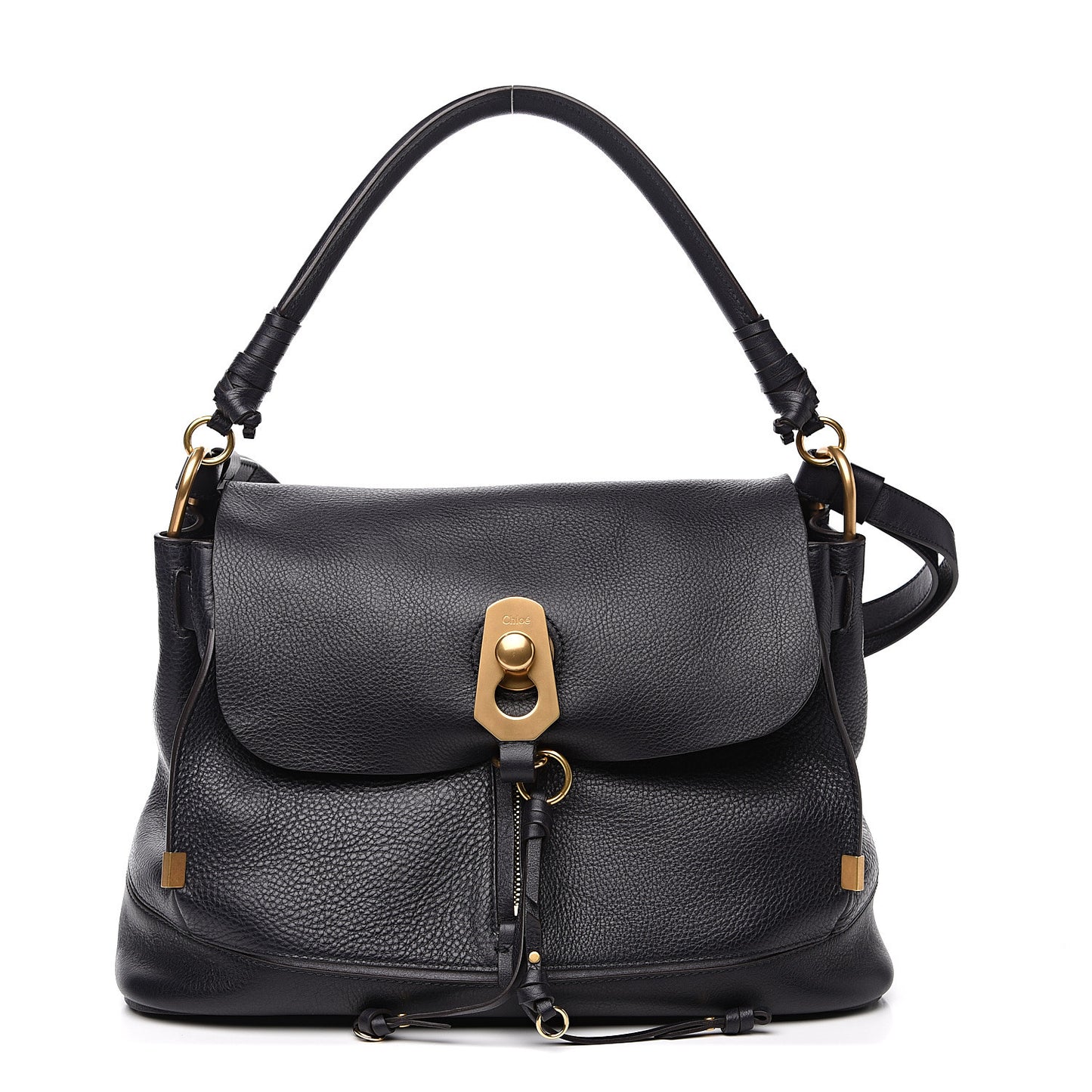 Calfskin Medium Owen Flap Bag Full Blue