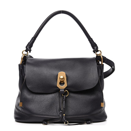 Chloe Calfskin Medium Owen Flap Bag Full Blue 1 of 9