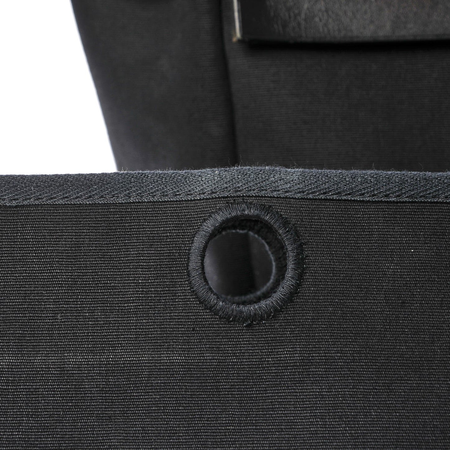 Toile Calfskin Herbag Cabas MM Black