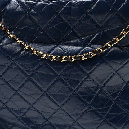 Chanel Aged Calfskin Quilted Maxi Gabrielle Hobo Navy Black 8 of 10
