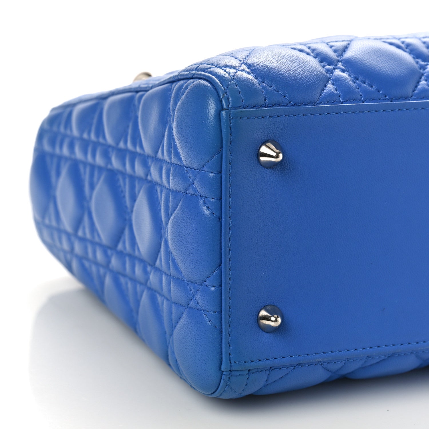 Christian Dior Lambskin Cannage Medium Lady Dior Blue 8 of 10