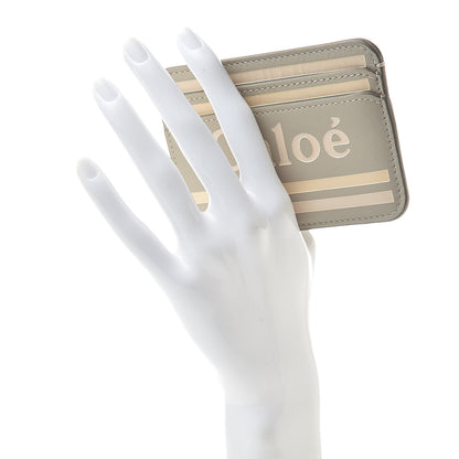Chloe Smooth Calfskin Logo Vick Card Holder Pastel Grey 2 of 8