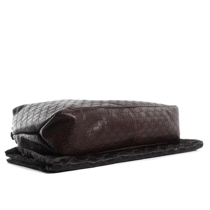 Gucci Guccissima Large Horsebit Chain Hobo Chocolate Brown 4 of 8