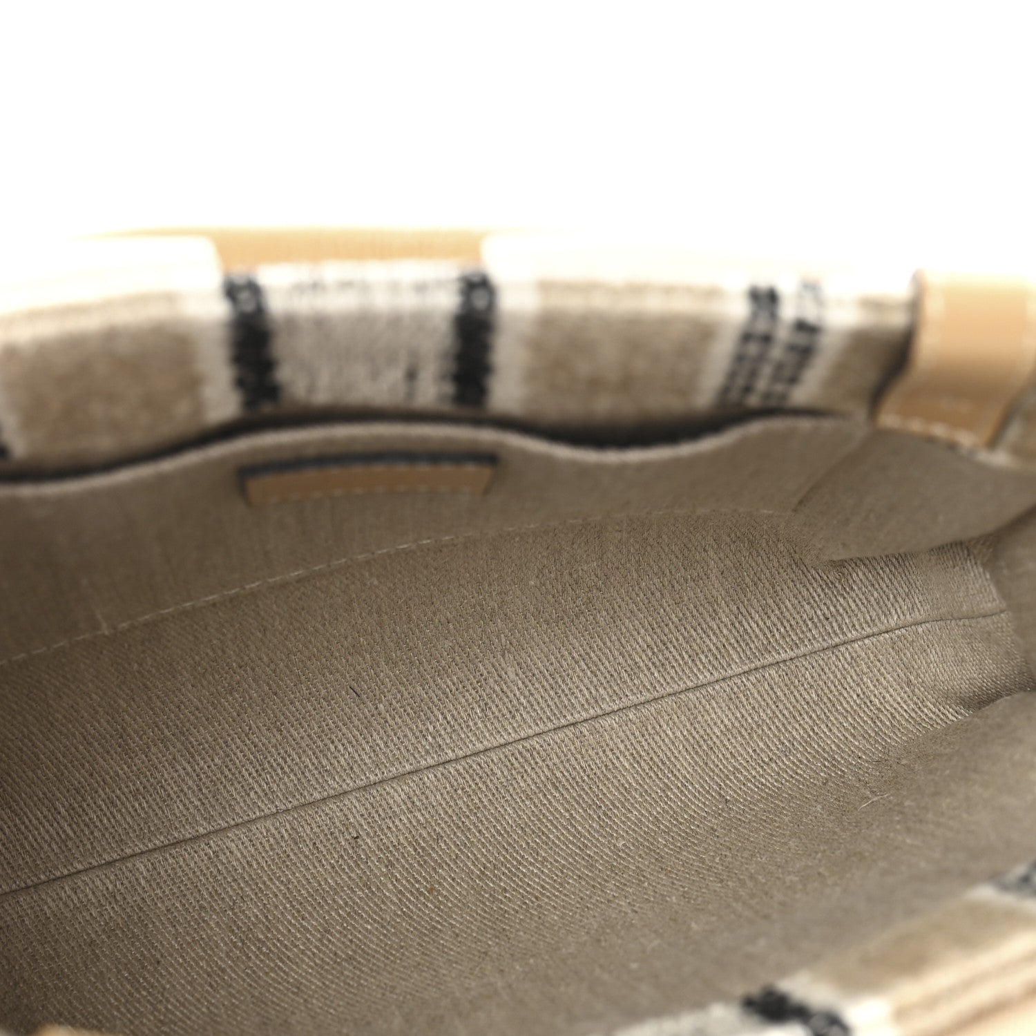 Chloe Cotton Calfskin Small Woody Ribbon Tote With Strap Soft Tan 5 of 11