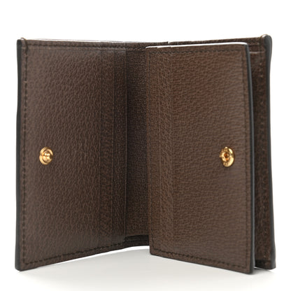 Gucci GG Supreme Monogram Web Ophidia Card Case Beige New Acero 5 of 9