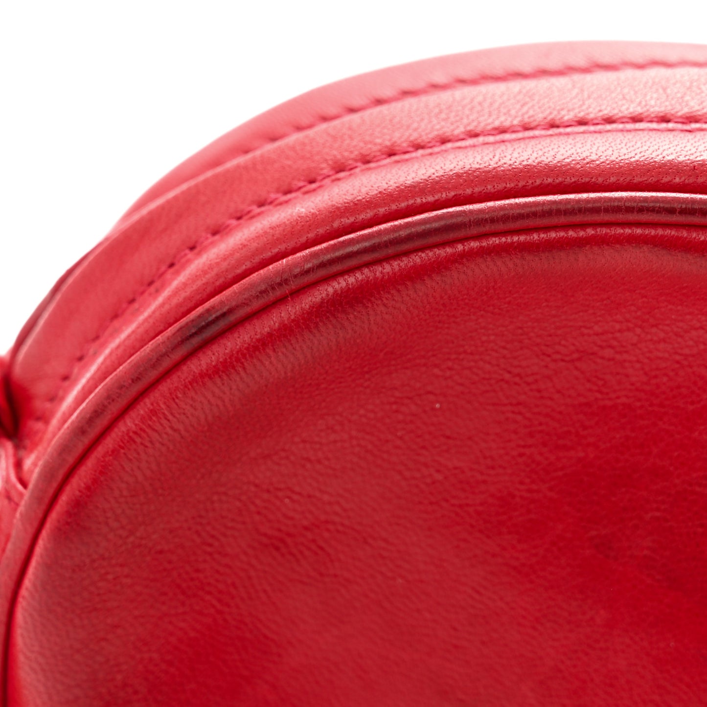 Lambskin Tassel Round Camera Case Red