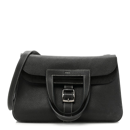 Hermes Taurillon Clemence Halzan 31 GM Black 1 of 13