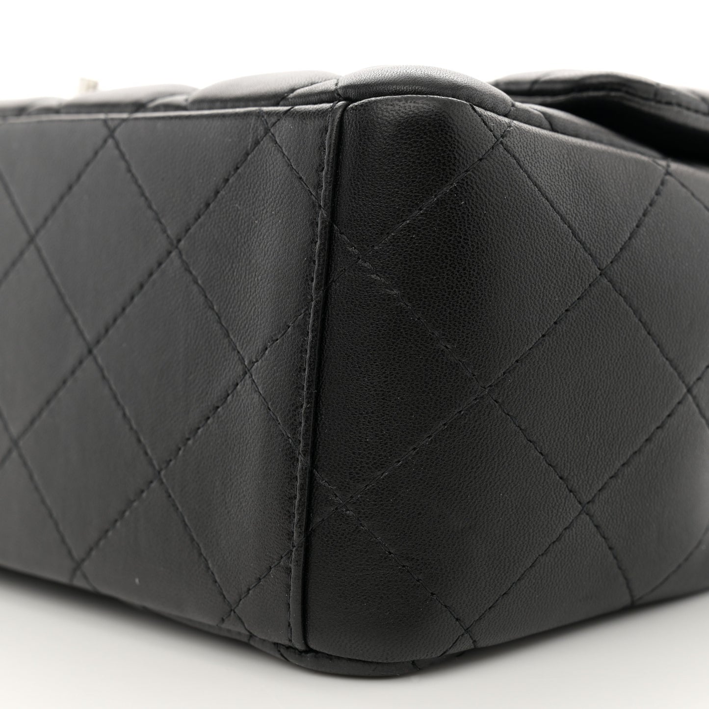 Lambskin Quilted Maxi Double Flap Black