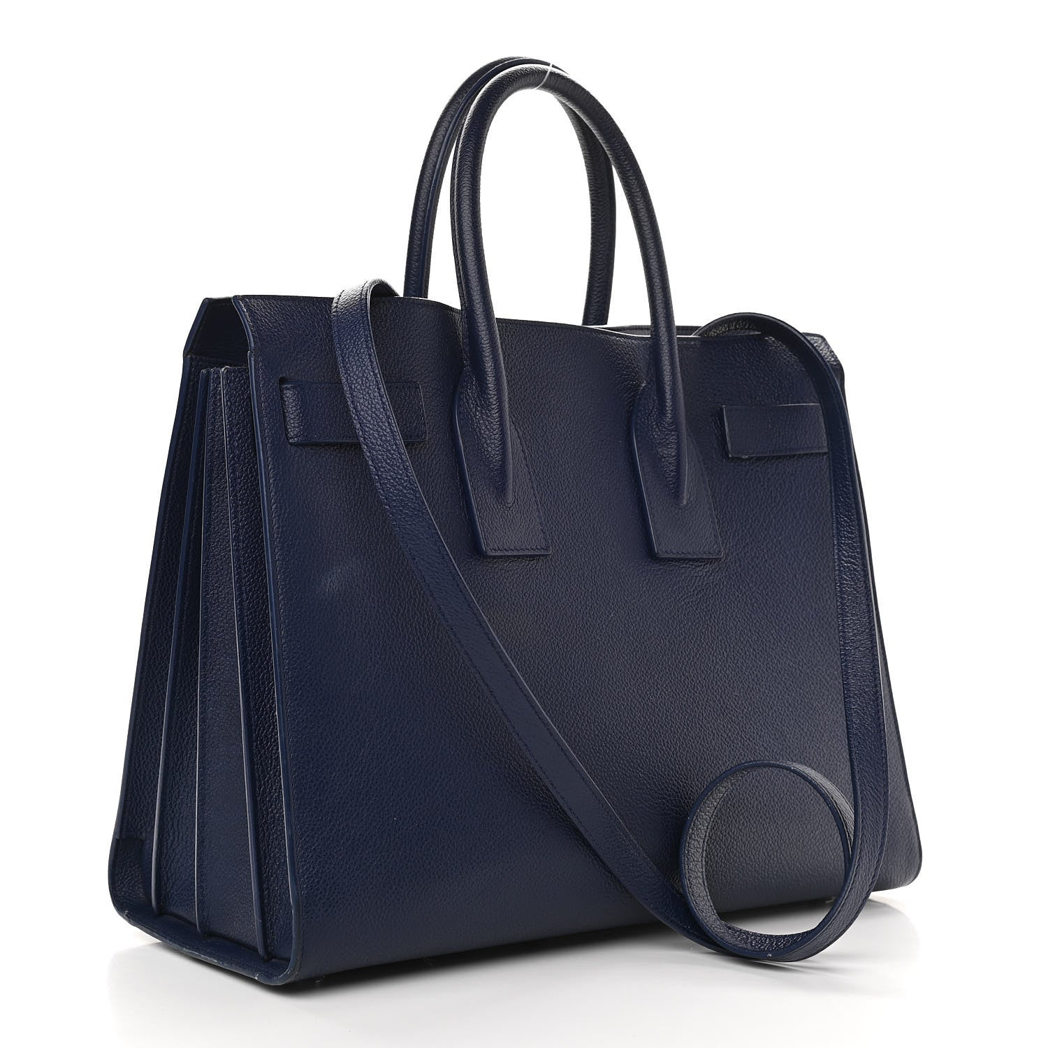 Saint Laurent Grained Calfskin Small Sac De Jour Navy 2 of 10