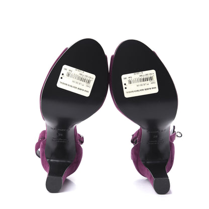 Hermes Suede Goatskin Nina Sandals 38 Lie De vin 6 of 10