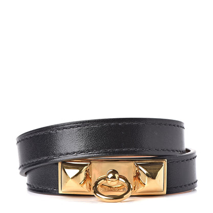 Hermes Box Rivale Double Tour Bracelet T2 Black 1 of 7
