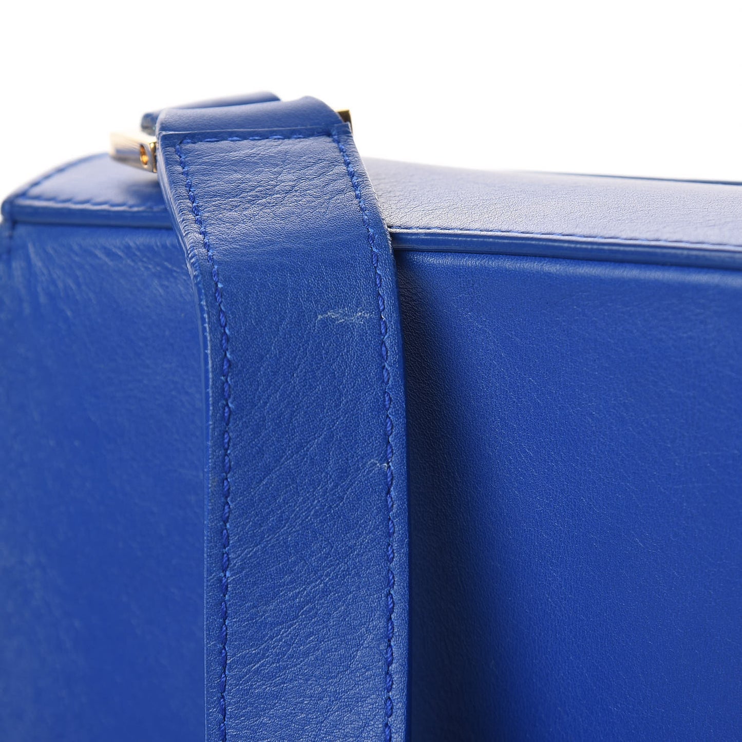 Calfskin Classic Y Satchel Royal Blue