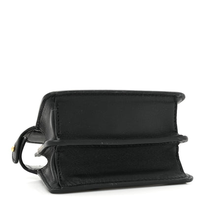 Fendi Shiny Nappa Nano Peekaboo Maxi Handle Satchel Black 4 of 12