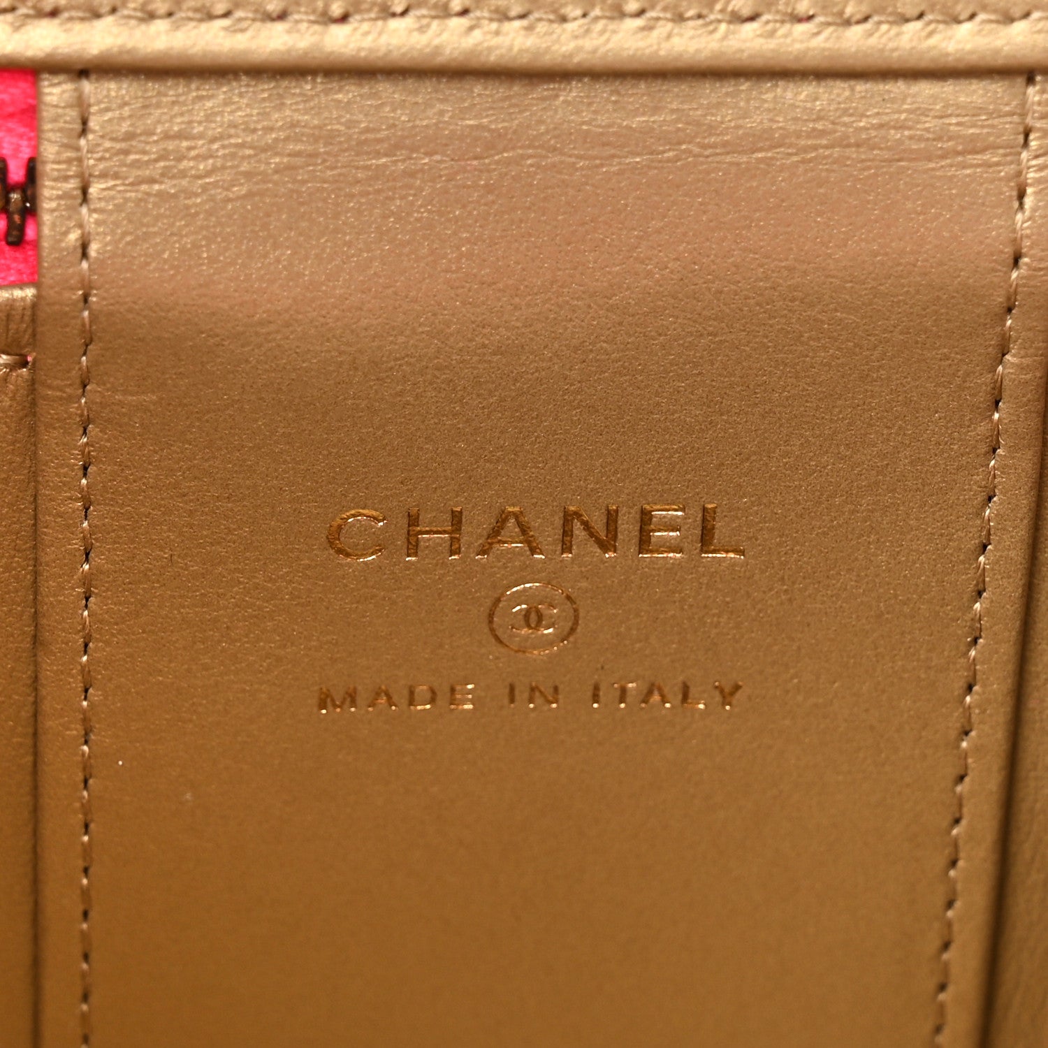 Chanel Patent Quilted Pearl Crush Mini Vanity Case With Chain Neon Pink 7 of 12