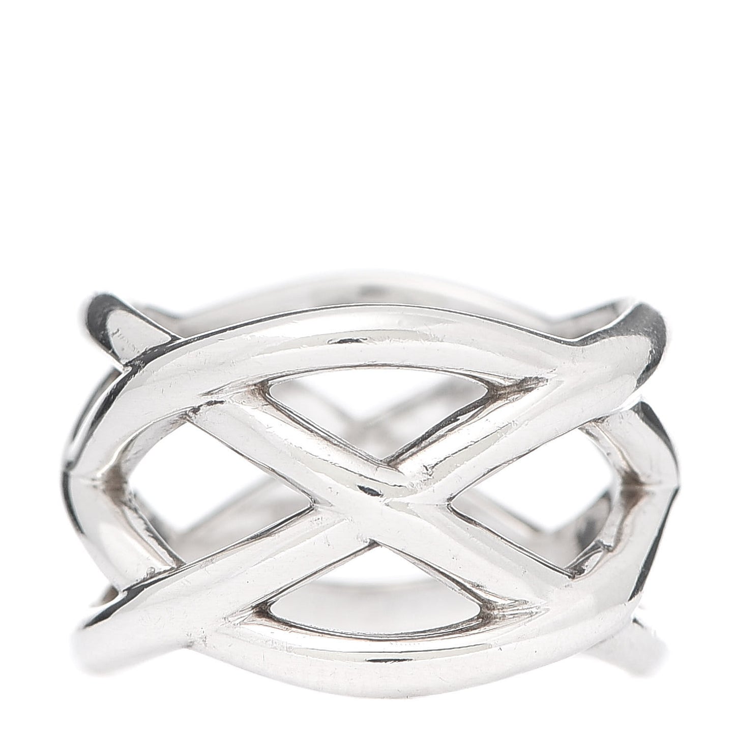 Sterling Silver Weave Ring 52 6