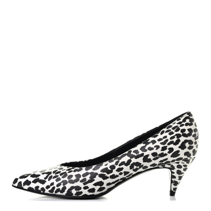 Saint Laurent Soft Calfskin Baby Cat Paris 50 Pumps 37 Bianco White Black 1 of 4