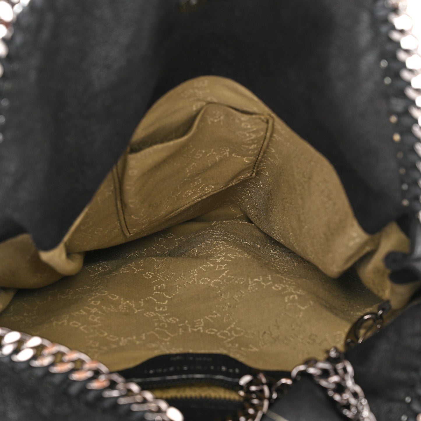 Shaggy Deer Small Falabella Fold Over Tote Black