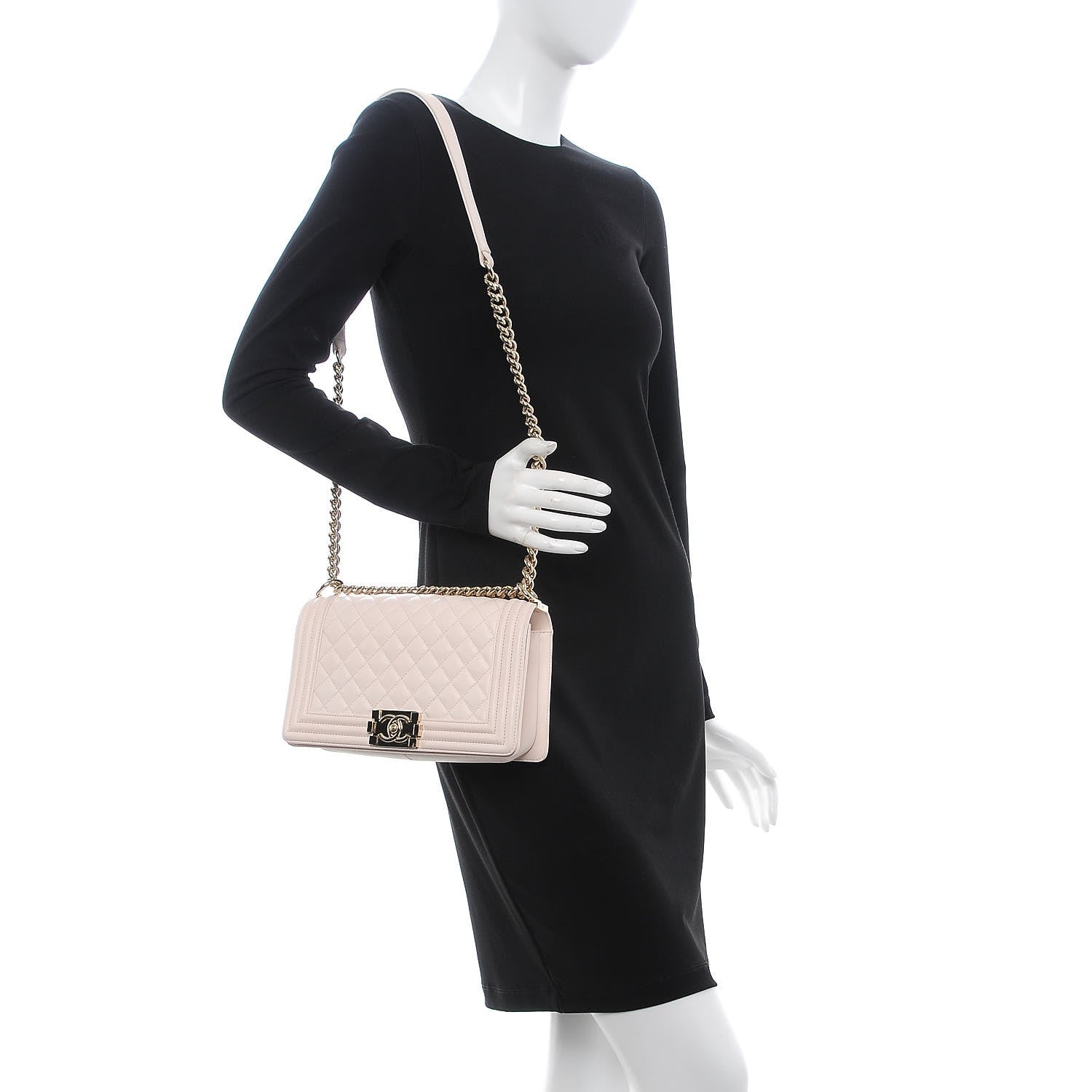 Chanel Lambskin Quilted Medium Boy Flap Light Pink 2 of 19