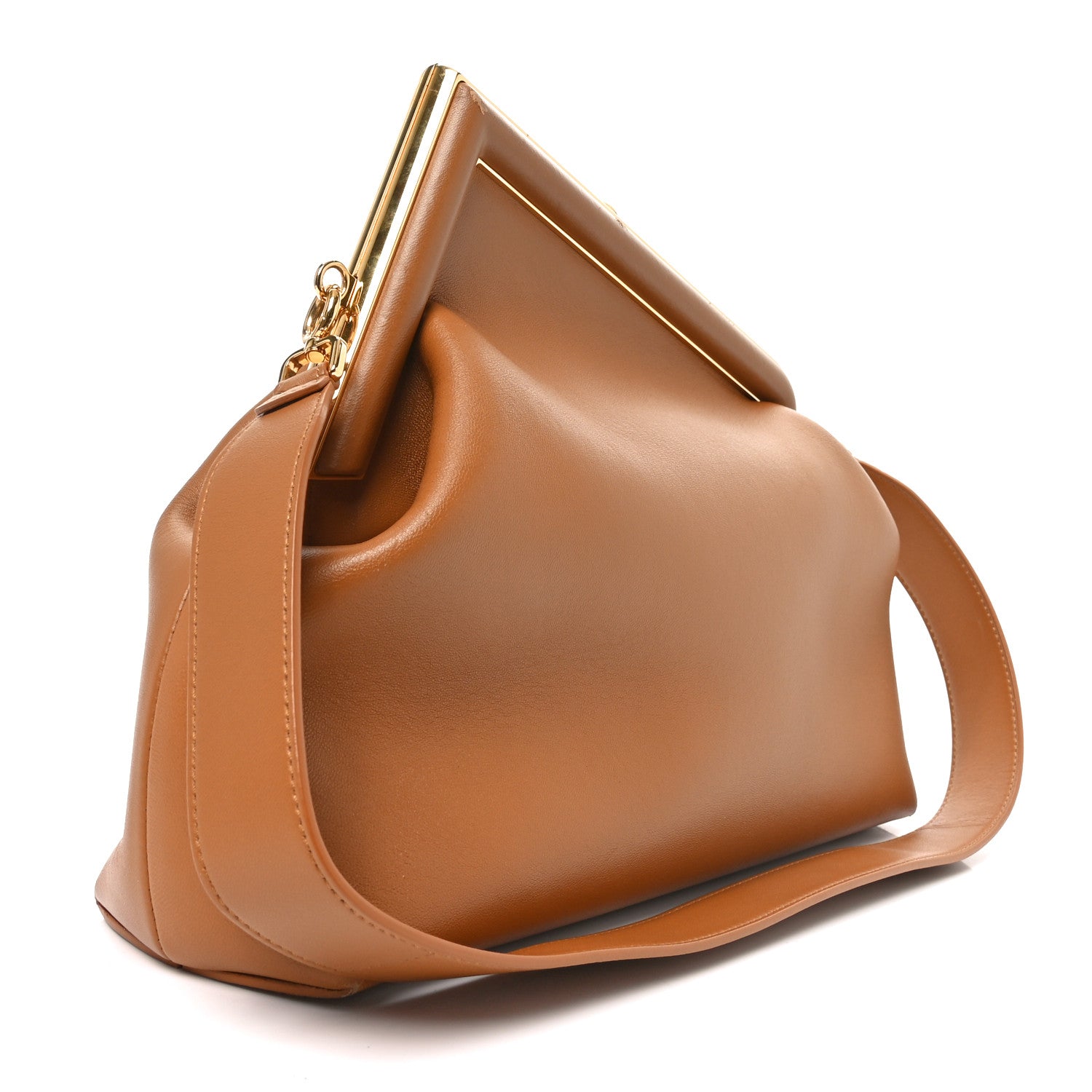 Fendi Shiny Nappa Medium Fendi First Caramello 3 of 10