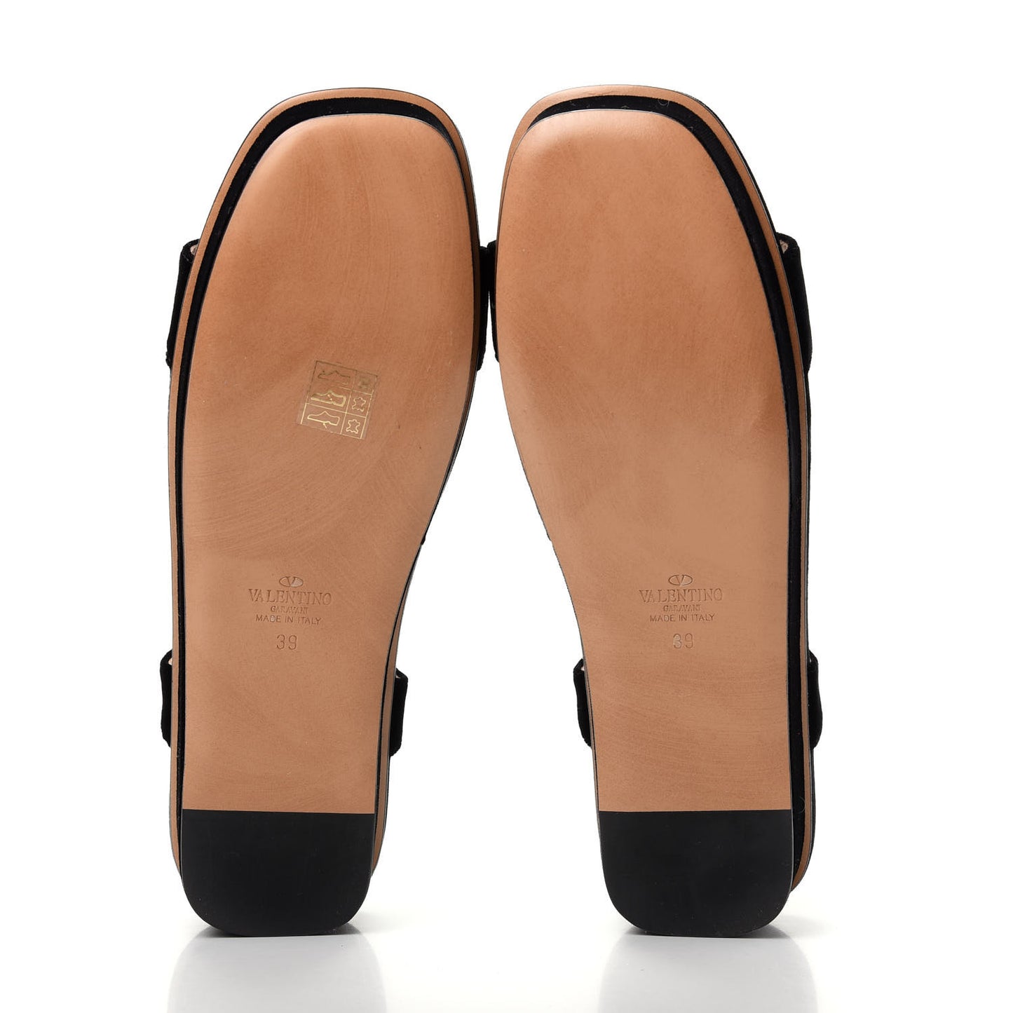 Velvet Flat Platform Sandals 39 Black