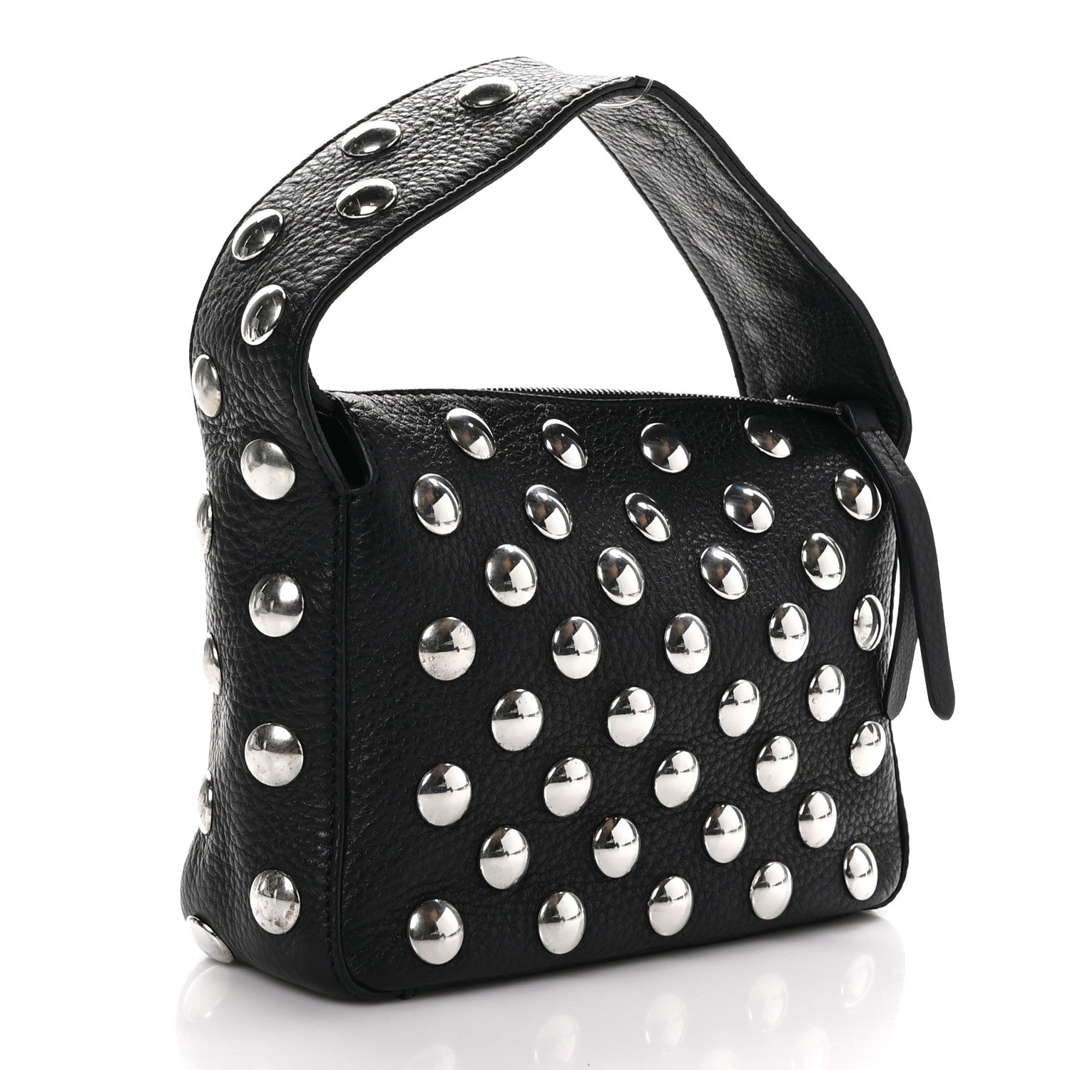 Khaite Pebbled Sport Calfskin Studded Small Elena Black 3 of 9