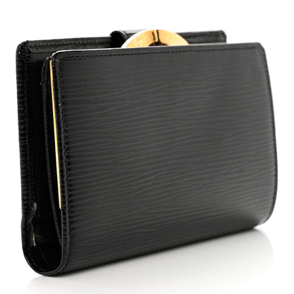 Louis Vuitton Epi French Purse Wallet Black 3 of 17