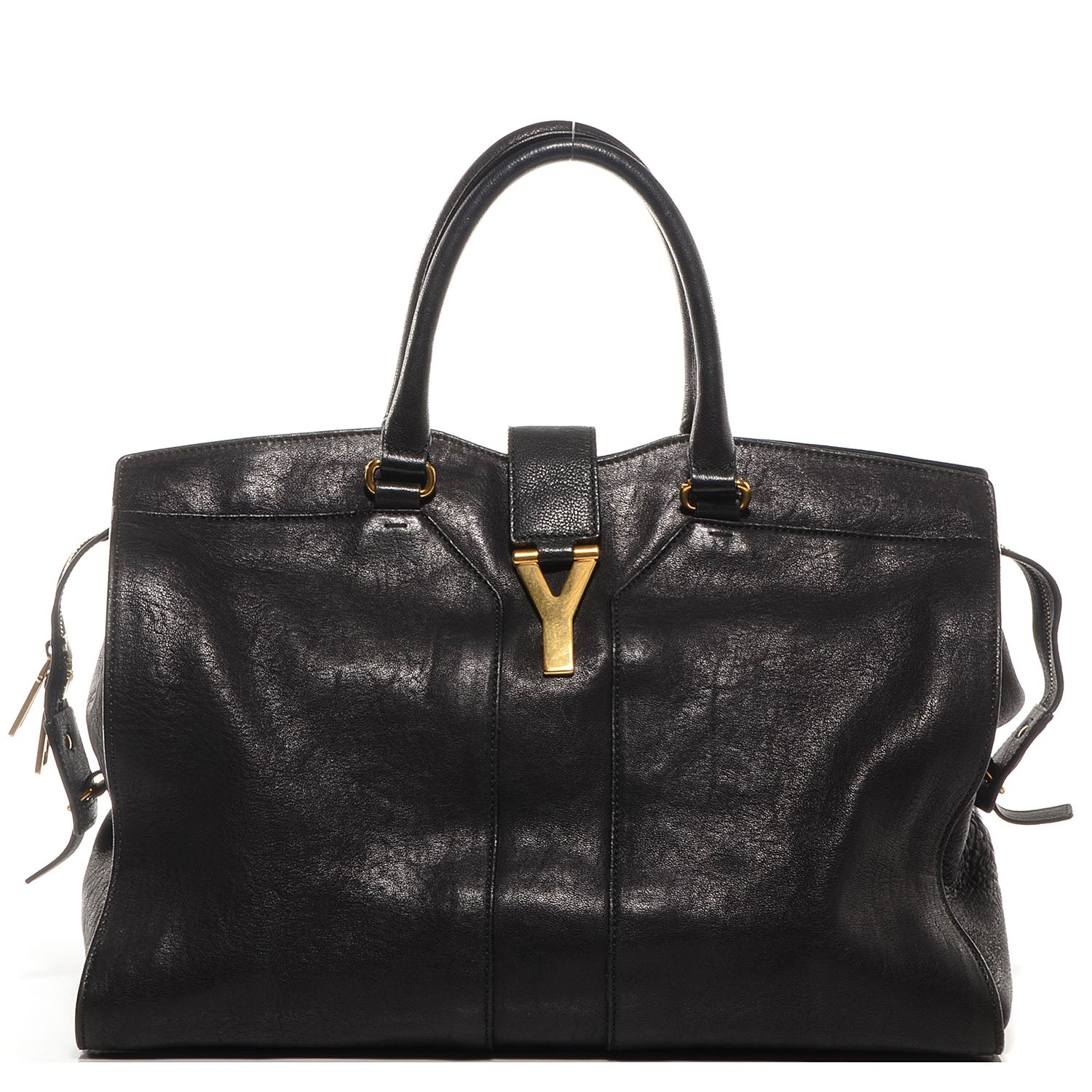 Saint Laurent Sheepskin Large Cabas ChYc Black 1 of 9