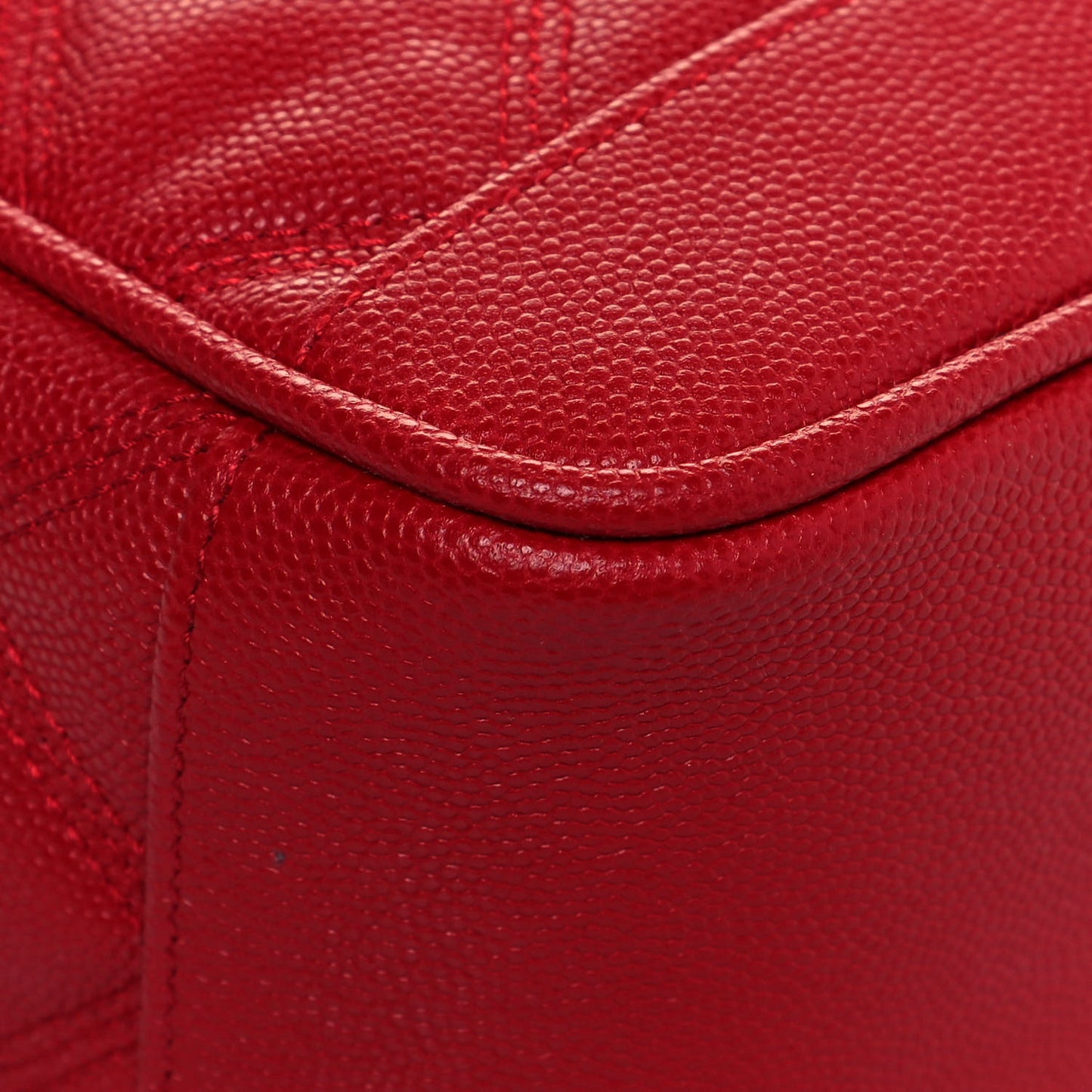 Grain de Poudre Quilted 80's Vanity Bag Red