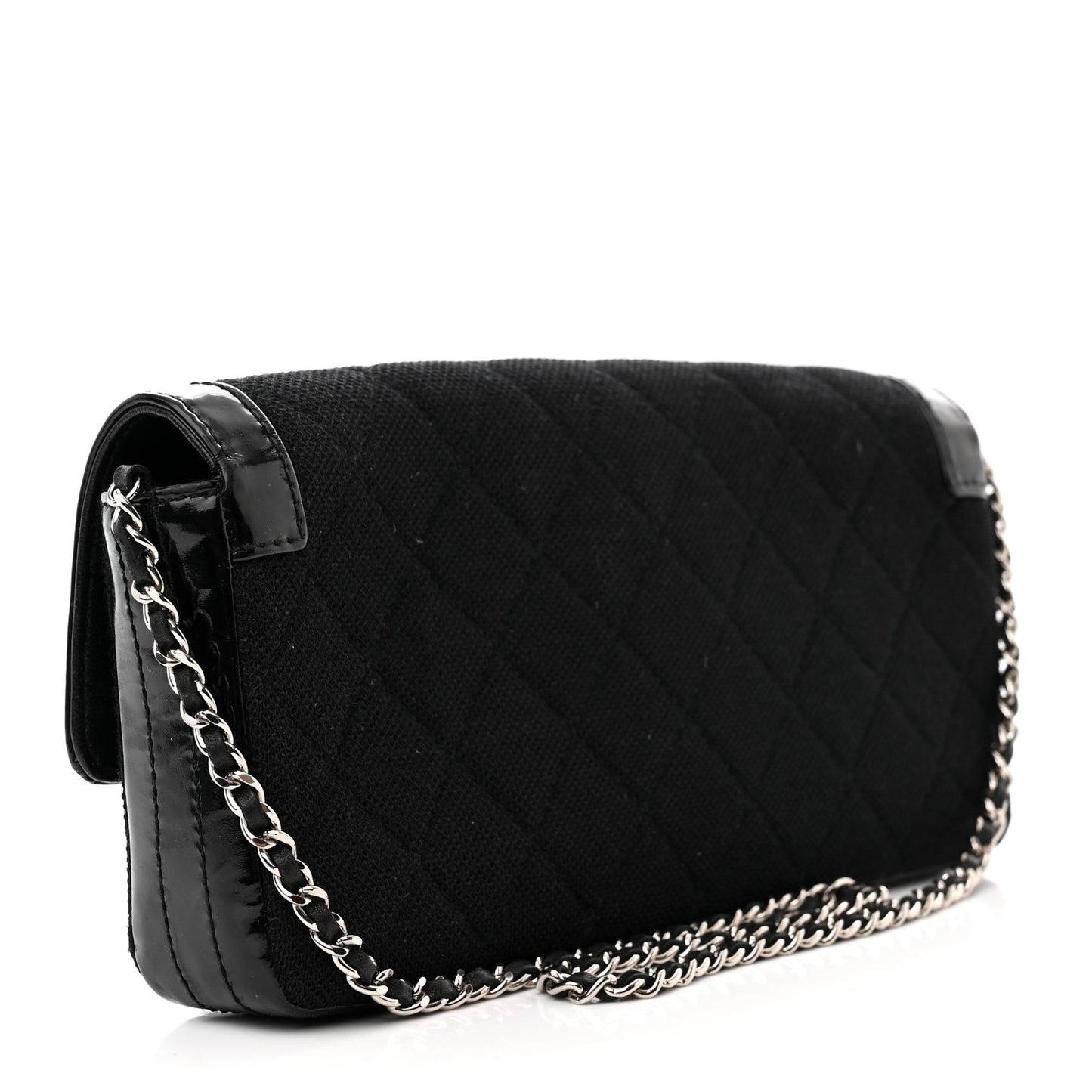 Jersey Patent Quilted 2.55 Reissue East West Flap Black