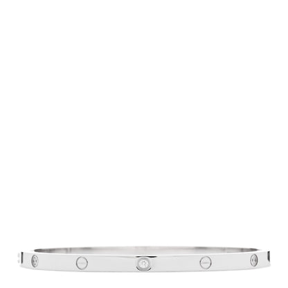 Cartier 18K White Gold 6 Diamond Small LOVE Bracelet 16 2 of 5