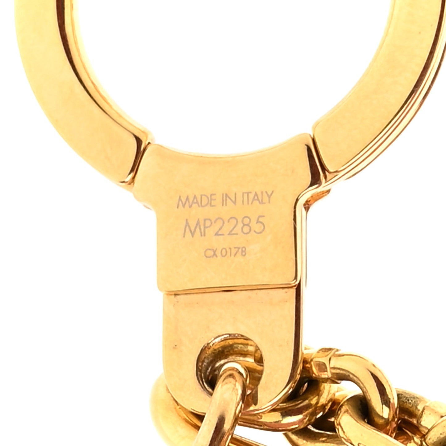 Catogram Cat Key Chain Bag Charm Gold Black