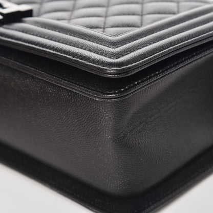 Chanel Caviar Quilted Medium Boy Flap So Black 9 of 11