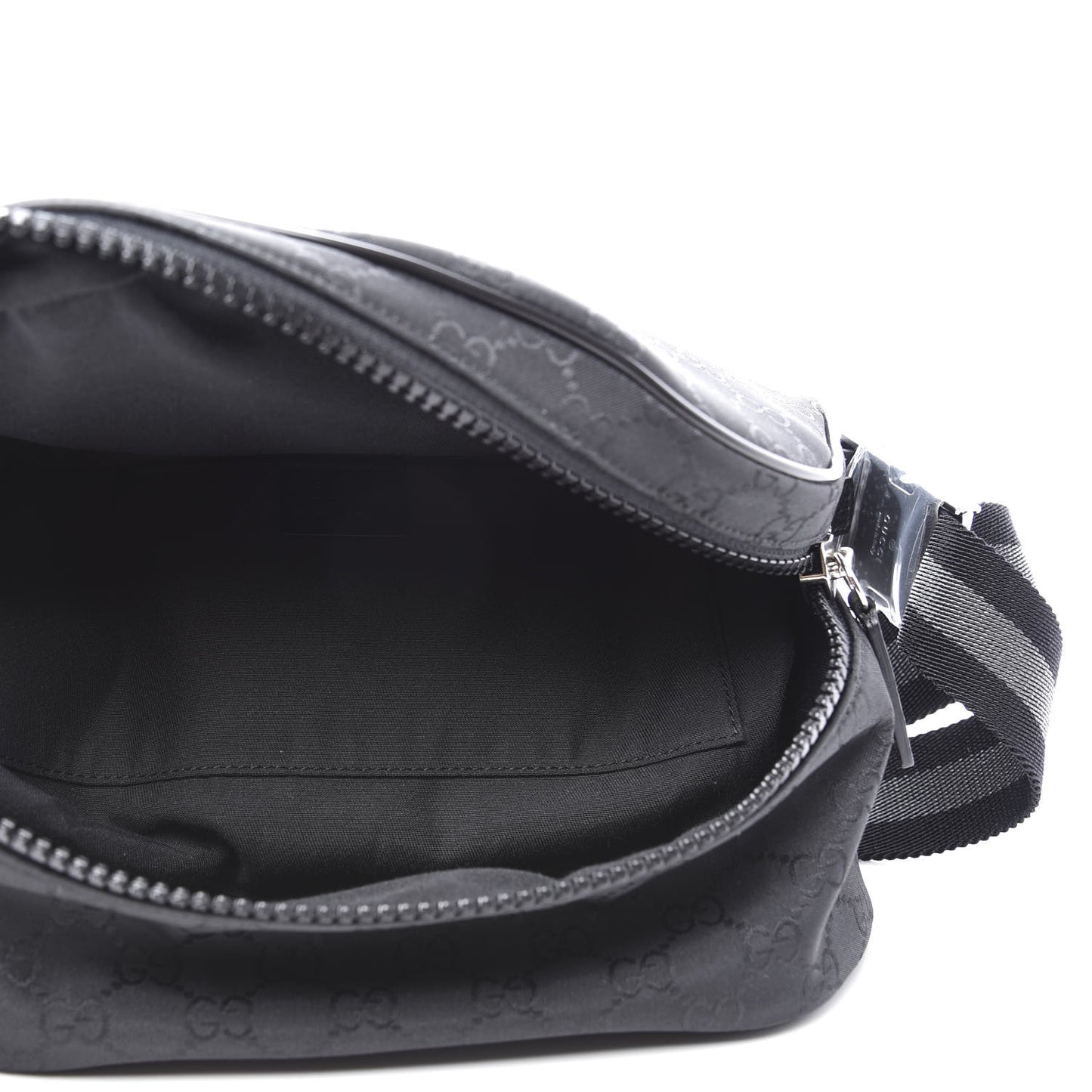 Nylon Monogram Fanny Pack Belt Bag Black