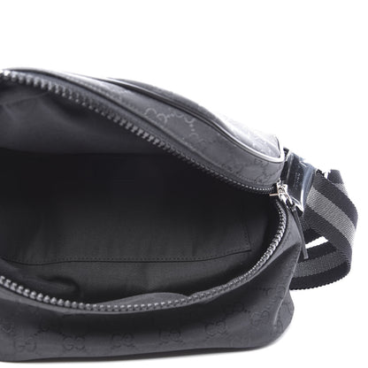 Gucci Nylon Monogram Fanny Pack Belt Bag Black 4 of 9