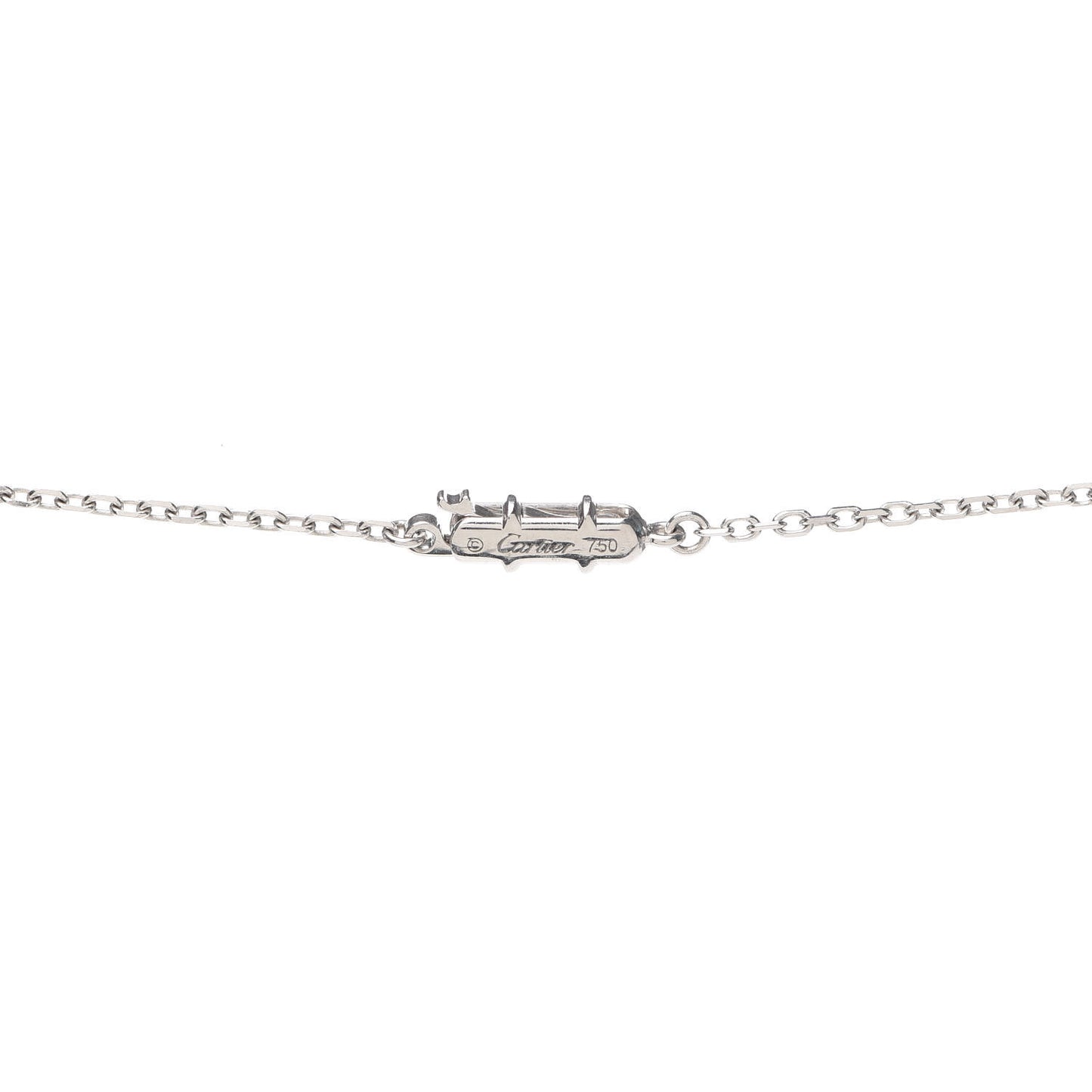 18K White Gold Diamond LOVE Long Station Necklace