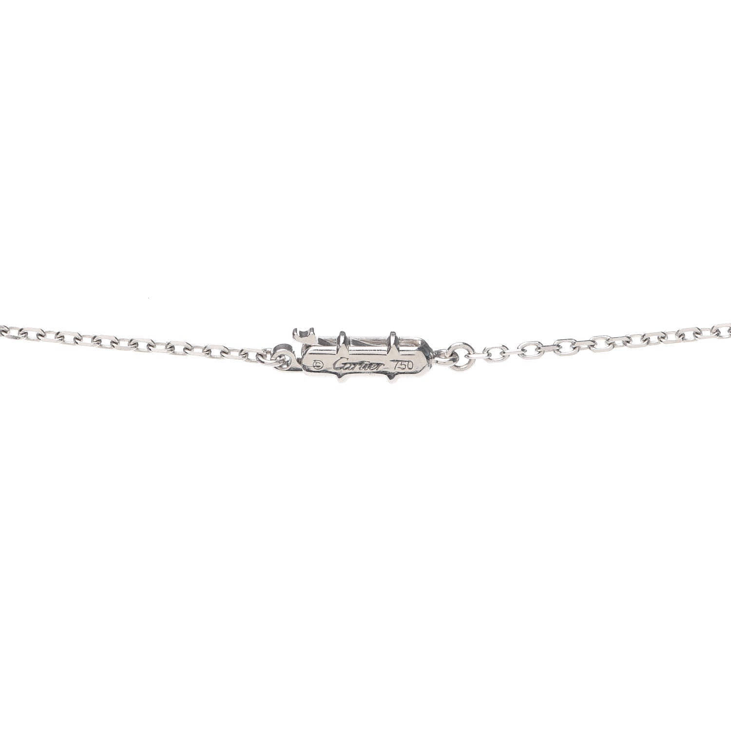 Cartier 18K White Gold Diamond LOVE Long Station Necklace 4 of 6