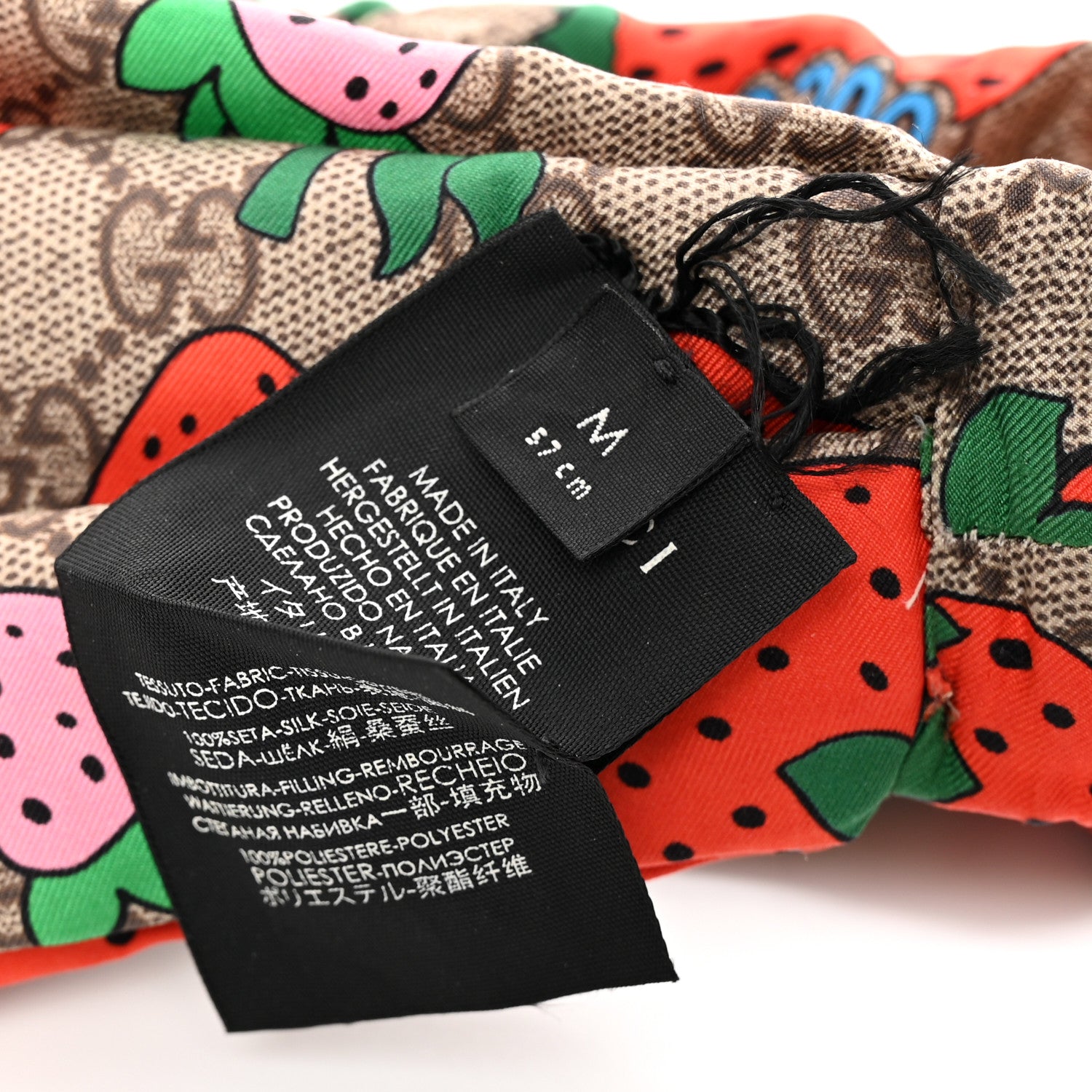Gucci Silk Monogram Strawberry Print Headband 5 of 5